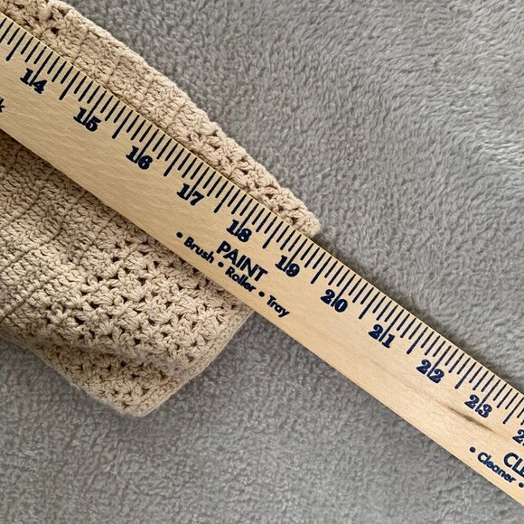Eddie Bauer Cardigan Women's Petite XL Beige Hand Crocheted 3/4 Sleeve - Picture 12 of 12